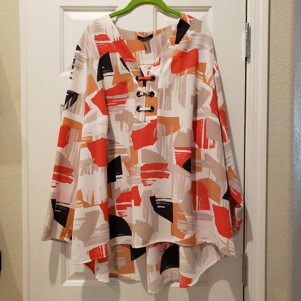 Alfani Woman Size 24 ColorBlock Blouse